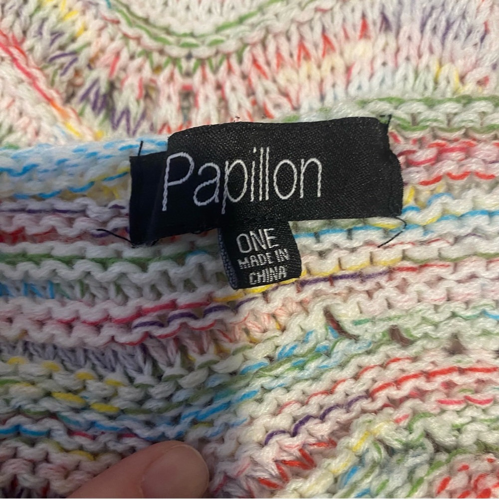 PAPILLON Multicolour Rainbow Knit Mermaid Tail Blanket FishTail Crochet - Picture 15 of 16